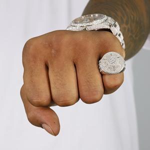 Custom Jewelry Fashion <b>Ring</b> Hip Hop <b>Ring</b> 10k 18k <b>White</b> <b>Gold</b> Chandelier Iced Baguette VVS Moissanite Diamond <b>Ring</b> <b>for</b> Women <b>Men</b> - Product Image 3