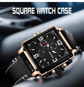 Montre à quartz pour homme Sanda 5304, prix de gros d'usine, nouveau modèle, marque célèbre, bracelet en cuir, chronographe sportif - Product Image 2