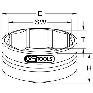 KS เครื่องมือ3/4 "ฝาครอบล้อและซ็อกเก็ตเพลา115x8จุด - Product Image 3
