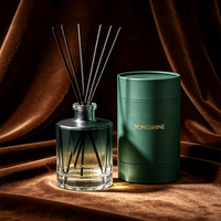 Bouteille diffuseur de parfum en verre vide en gros, 170 ml, transparente, épaissie, anti-chute, pour parfum d'ambiance, avec logo personnalisé et emballage couleur