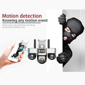 OEM surveil CCTV <span class=keywords><strong>Camera</strong></span> Home an ninh 6MP Wifi PTZ CCTV <span class=keywords><strong>Camera</strong></span> nhà sản xuất V380 Pro 3 ống kính PTZ ngoài trời wifi 4 gam mạng Máy ảnh - Product Image 5