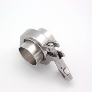 SS316L vệ sinh thép không gỉ Kẹp ferrule hoàn chỉnh thiết lập 1 kẹp + 2 ferrules + 1 Silicone Gasket mịn dầu ứng dụng hàn - Product Image 3