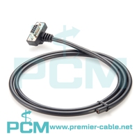 Slim Fit 4Pin UP Angle DB9 Hembra a un solo Cable serie de extremo abierto, Cable DB9 RS232 de perfil bajo, D-Sub 9 Pin a Cable de extremo de cable