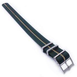 Venta al por mayor de color verde-caqui personalizar correa de reloj de moda 20mm 22mm correa de reloj de nailon de una pieza - Product Image 1