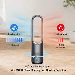 Slimme 2-in-1 bladelloze luchtkoeler en verwarmingsventilator met slimme TUYA WIFI - Product Image 2