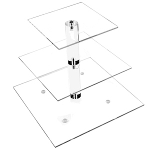 3 katmanlı yuvarlak akrilik kek standları/dönen kek <span class=keywords><strong>stand</strong></span>ı - Product Image 4