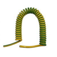 Câble spiralé OEM haute flexibilité en cuivre, gaine PVC/TPU jaune/verte 4,0 mm, 300-600V, certifié CE, pour équipement électrique de bâtiment et automobile