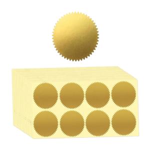Autocollants dorés vierges durables en gros, étiquettes autocollantes brillantes dorées pour certificats - Product Image 1