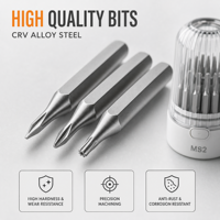 Set Obeng Mini 30 in 1, Perkakas Presisi Baja CRV Grosir untuk Reseller, Gagang Aluminium Ringan, ROHS