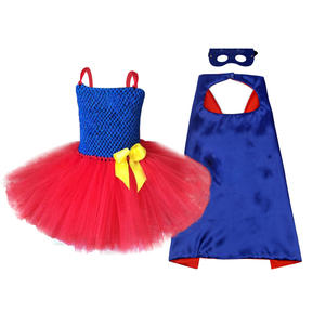 Ensemble de robes tutu en polyester pour enfants, avec cape et <span class=keywords><strong>masque</strong></span>, pour Halloween, cosplay et fêtes, vente en gros - Product Image 2