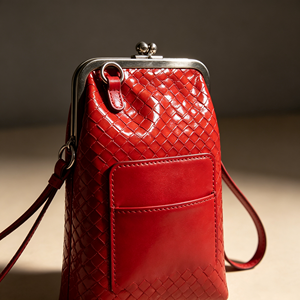 <b>Red</b> Patent <b>Leather</b> Frame Crossbody Bag Detachable Strap Wristlet Mini Shoulder <b>Purse</b> - Product Image 5