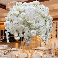 Grande Promotion Boule de Fleurs Artificielles en Soie Blanches de 50cm, 60cm, 70cm, 80cm – Centres de Table Fleurs de Roses pour Mariage
