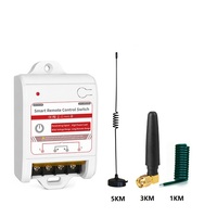 Interrupteur intelligent pour maison connectée 4km AC380V 220V 433MHz, télécommande RF sans fil, contrôleur de signal pour lumière, pompe, moteur