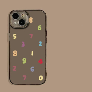 Funda Protectora para Teléfono Móvil de TPU con Diseño de Números Coloridos de Dibujos Animados, Resistente a Impactos, para iPhone X, Xr, Xs, 11, 12, 13, 14, 15, 16, 17, 18 Pro Max - Product Image 5