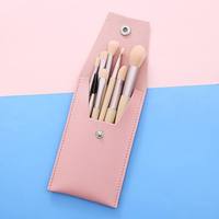 Lot de 8 mini-pinceaux de maquillage de voyage mignons et portables à poils doux pour le visage, les sourcils, le crayon et le correcteur - Prêt à expédier (RTS)