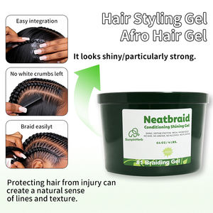 Gel pour dreadlocks OEM ODM 64 oz, formule personnalisée, sans sulfate, gel pour tresses et torsades pour les tresseurs, production en vrac - Product Image 6