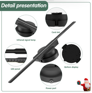 Máquina de Publicidad con Ventilador Holográfico MACCAN, Proyector Estéreo <span class=keywords><strong>3D</strong></span> sin Gafas, <span class=keywords><strong>Imagen</strong></span> Giratoria LED - Product Image 2