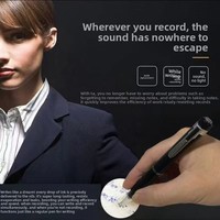Enregistreur vocal portable en métal, fonction de transcription à une touche, longue autonomie de la batterie, enregistrement haute définition pour les réunions
