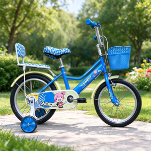 Wholesale Cartoon Children With Rear Seat, <b>Basket</b> & Training Wheels, Safe Toddler Kids <b>Bike</b> for 2 to 7 Years Old GIAOT-6 - Product Image 1