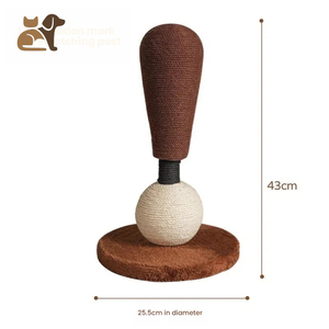 विस्मय आकार सिसल बिल्ली खरोंच पोस्ट ऊर्ध्वाधर पहनने प्रतिरोधी बिल्ली - Product Image 1