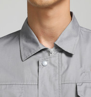 Veste de travail à manches courtes respirante pour homme, été |   Uniforme de travail multi-poches anti-salissures pour entrepôt et réparation automobile