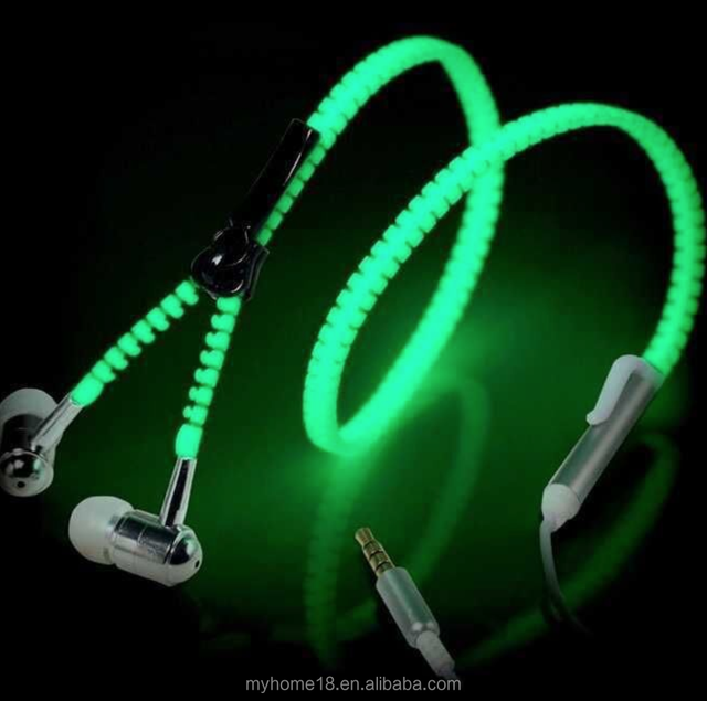 Cheapest Mic Wired Earphones Handfree Headphones Wired Luminous Game Earbuds In-ear Headphone 3.5mm for Headphone