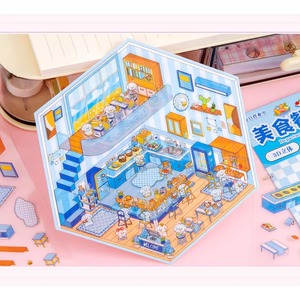 Pegatinas de Collage de Animales en 3D, Kit de Paisajes en Miniatura para Juego Creativo, Arte de Pegatinas de Paisajes para Niños y Adultos - Product Image 6