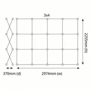 Expositor Publicitario Personalizable con Retroiluminación LED, Caja de Luz Portátil para Ferias Comerciales, Fondo de Stand de Aluminio y Tela Ecológica - Product Image 3