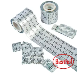 Jumbo Roll Lembut Temper Pengemasan Farmasi Aluminium Primer/AL/PE Strip Foil 8011 Paduan untuk Paket Pil Tablet Kapsul