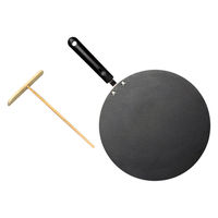 Weihuo – poêle à crêpes plate en aluminium, 30/35/40/45/50CM, plaque ronde, plaque antiadhésive, poêle Tawa, vente en gros