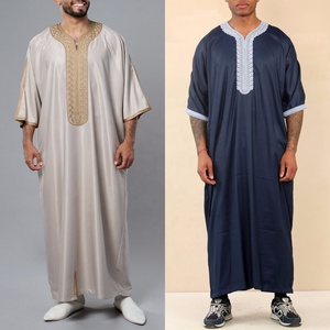 Nouvelle Tunique Décontractée pour Hommes 2026 – Qamis Long Brodé pour Hommes, Chemise Musulmane, Vêtement <span class=keywords><strong>Islamique</strong></span>, Mode Arabe Saoudienne, Thawb - Product Image 3