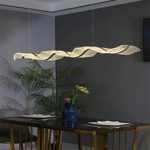 <span class=keywords><strong>Lustre</strong></span> en acrylique ondulé TYSON, design minimaliste pour restaurant, bande lumineuse longue, ruban artistique, comptoir, salle à manger, bar - Product Image 3
