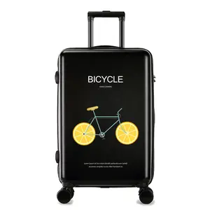Carrito con impresión UV DIY para mujer, con dibujos animados maleta de equipaje de viaje, SPINNER, Color TPU, personalizado, ABS, OEM, de larga distancia, 100 - Product Image 1