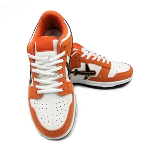 Venta al por mayor de moda Zapatos de diseñador logotipo original personalizado deportes baloncesto caminar estilo cuero bajo logotipo calzado deportivo
