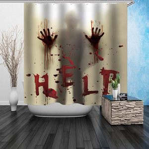 Modern Halloween <b>Shower</b> Curtain Liner Hocus Pocus Window Curtains with Bloody <b>Hands</b> PEVA Material for Home Decor Bathroom Stock - Product Image 3