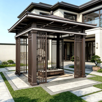 Pergola autoportante extérieure en alliage d'aluminium, écologique et durable, design moderne, résistante aux intempéries, pour jardin et terrasse, fabrication OEM&ODM sur mesure