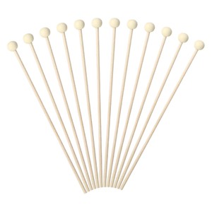 Wooden Fruit <b>Skewers</b> Small Disposable Party Cake Dessert Stirrers White Color - Product Image 5