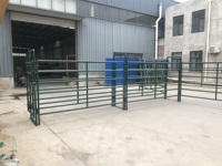 Galvanisé 12 Ft. 6-Bar Économie Corral Panneau Soudage Bétail Ferme Cheval Mouton Yards Panneaux Clôture Cadres Portes
