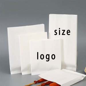 Sacs en papier kraft blanc résistant à la graisse pour les restaurants de restauration rapide, sacs en papier résistant à la graisse pour les frites de qualité alimentaire - Product Image 1