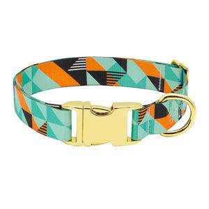 개인화 된 내구성 조정 가능한 인쇄 패션 디자인 패턴 승화 금속 버클과 부드러운 폴리에스터 개 칼라 - Product Image 2