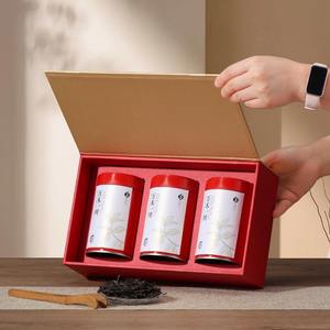 Kotak Kemasan Seri Kertas Hadiah Mewah Magnetik Custom 100g, Ukuran 280*162*83mm, <span class=keywords><strong>2</strong></span>&3 Kaleng, Tahun Baru Imlek, Logo Dicetak - Product Image 3