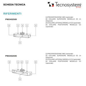 Difusor lineal de aluminio Tecnosystemi con aislamiento, conexión superior de pleno reducido, sistema completo de detención, 2 ranuras, forma rectangular, tornillos de mariposa - Product Image 4