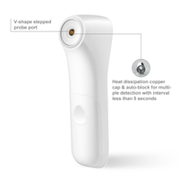 Termometer Dahi Digital LED Elektrik Besar Tanpa Sentuh untuk Dewasa dan Anak-Anak, Inframerah Tanpa Sentuh dengan Desain Tahan Air