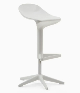Taburete de Bar Giratorio Moderno, Silla de Diseño en Forma de Cuchara, Taburete Alto Ajustable en Altura, para Mostrador o Caja Registradora - Product Image 5