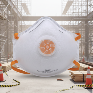 FFP2 使い捨て <span class=keywords><strong>3</strong></span> 層メルトブローン生地保護用呼吸器マスク 呼吸バルブ 調整可能なノーズクリップ 快適なフィット感 - Product Image 1