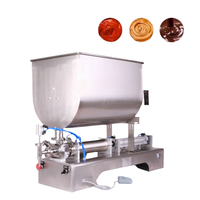 Machines de remplissage semi-automatiques de bouteilles de 80 L pour crème, pâte de haricots, liquide, huile, miel, sucre, pompe à piston pour le remplissage de liquides épais