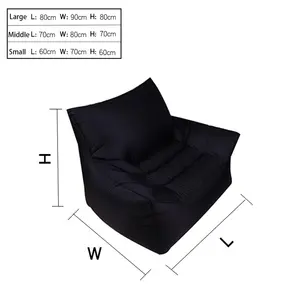 מכירה לוהטת Creative פוף שקית שעועית ספה אחת שקית שעועית כיסא מקורה וחיצוני שקית שעועית כיסוי ספק