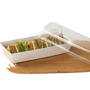 Triangle Kraft Paper Sandwich Box With PET Window