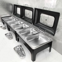 Plat de service en acier inoxydable 9L pour buffet, chauffe-plats pour la restauration et les chefs, fabriqué en Chine