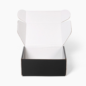 Custom Logo Manufacturer Corrugated Mailing Box For Packing Delivery Cardboard Carton Shipping Black Box Packaging